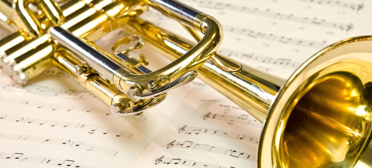 Sheet music with trumpet