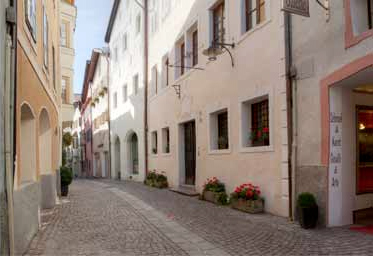 The historical center of Chiusa, South Tyrol