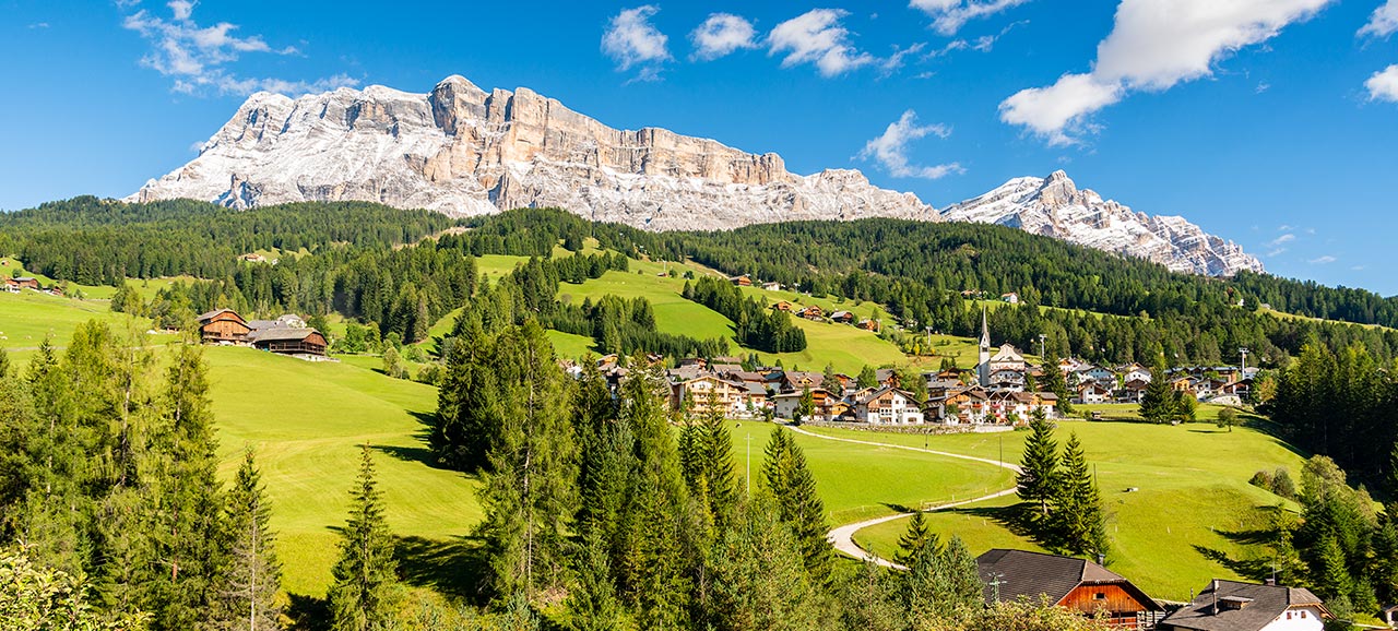 Panoramic view of one of the mountains in Alta Badia
