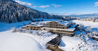 Winterpanorama des Hotel Pfösl in Deutschnofen 