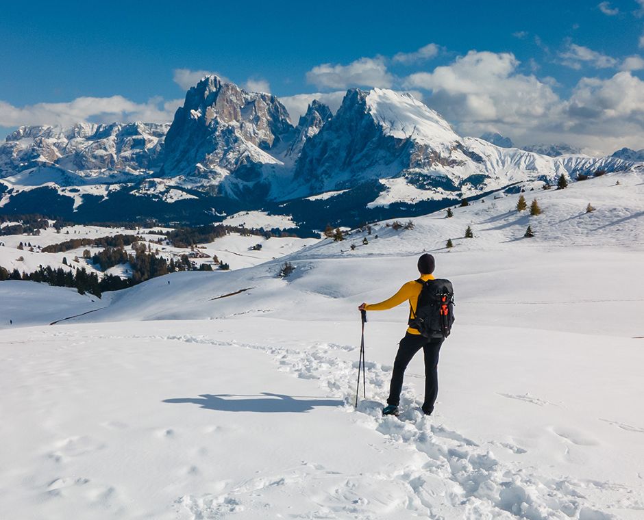 Mountain view in winter