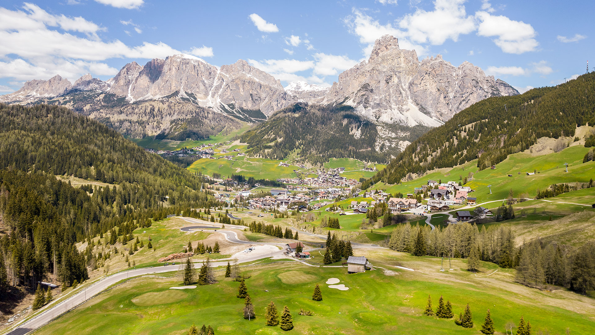 alta badia panorama Sommer sassongher