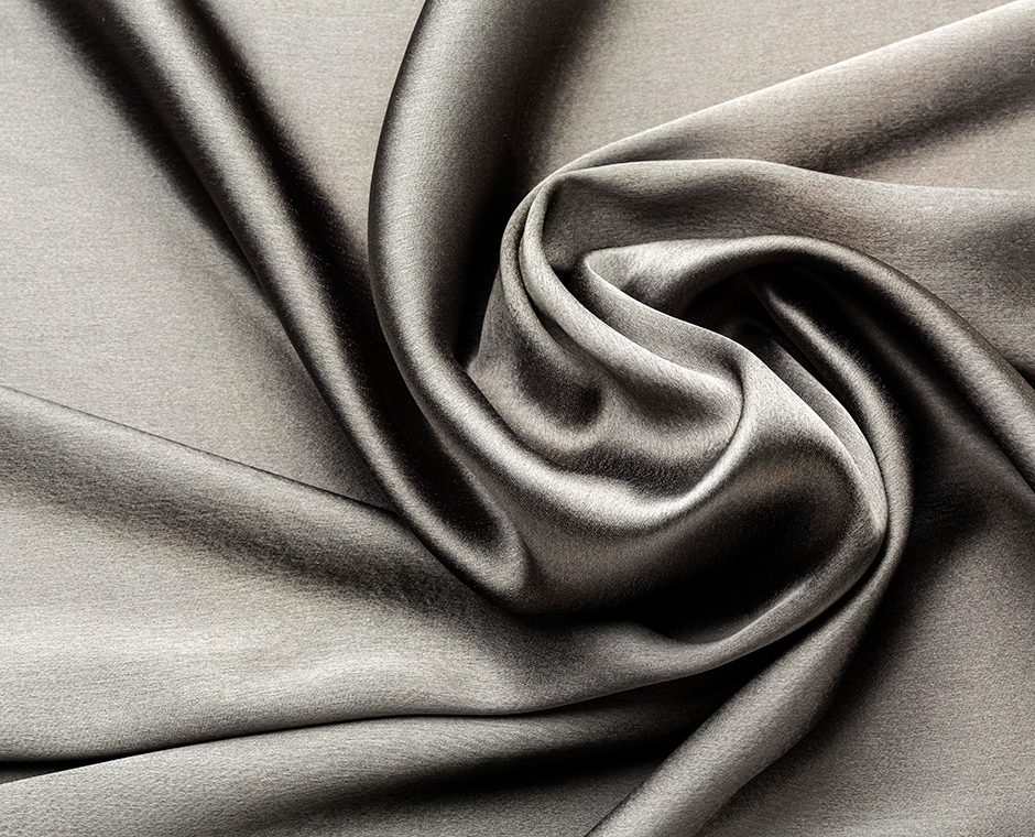 Elegant fabric with soft folds and satin finish