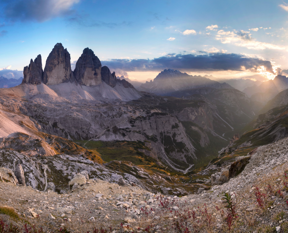 Vista panoramica sulle tre cime