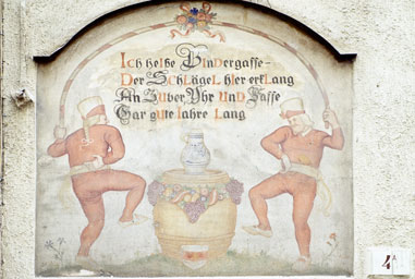 Fresco in the city center of Bolzano