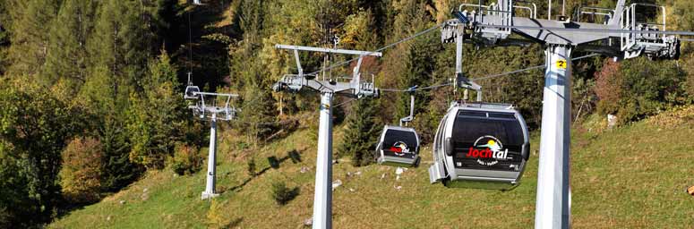 La funivia dell'area vacanze Gitschberg Jochtal in Valle Isarco