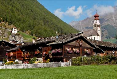 Typical hut in Senales Valley