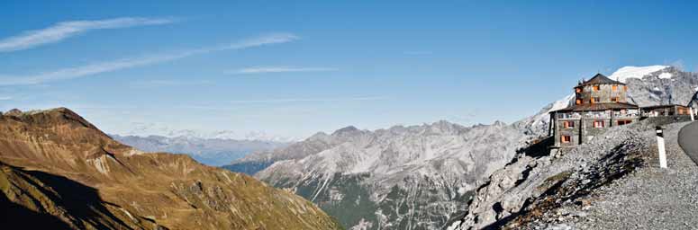 Der Stilfser Joch, im Feriengebiet Meranerland