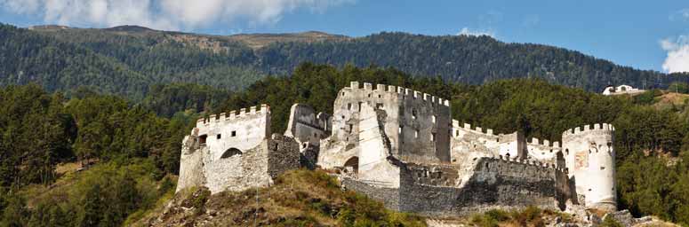 The Montechiaro castle in Prato allo Stelvio