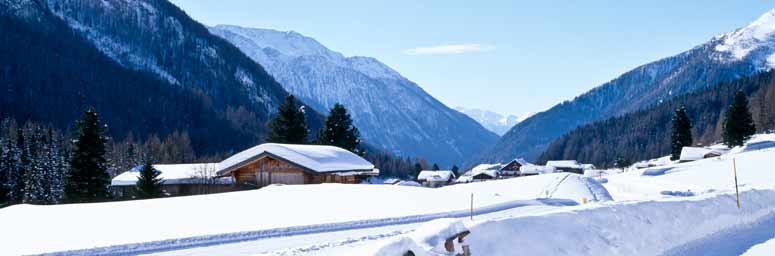 La località di Predoi in Valle Aurina innevata