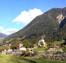 Panoramic view of San Leonardo, in South Tyrol