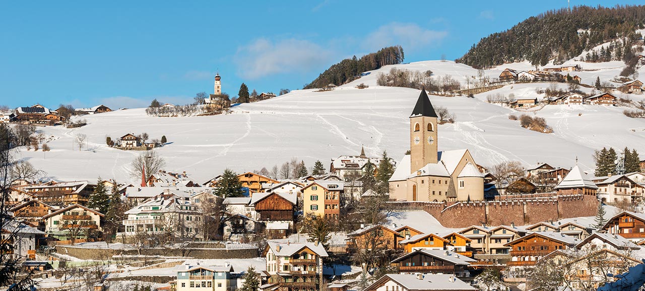 Siusi allo Sciliar in inverno