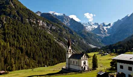 The place of pilgrimage of the Madonna of the Tre Fontane Sante, Trafoi