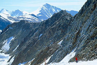 The glacier of Senales valley, in South Tyrol