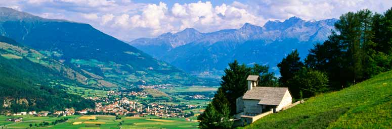 La cittadina di Malles, vista panoramica