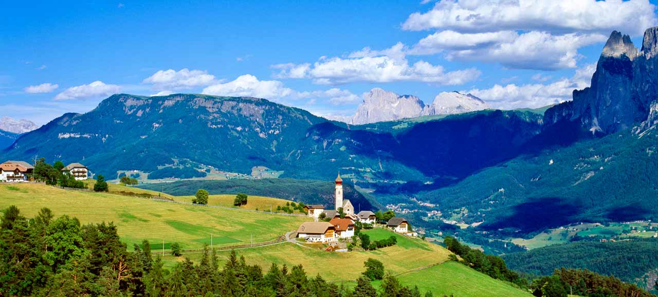 The Renon plateau South Tyrol  near the city Bolzano