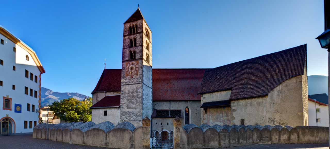 Church in Sluderno, in the Venosta valley holiday region