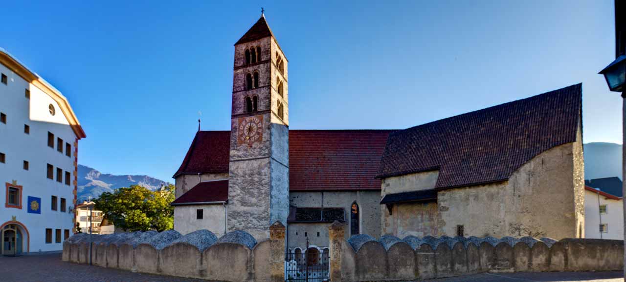 Particolare del centro di Sluderno, in Alto Adige