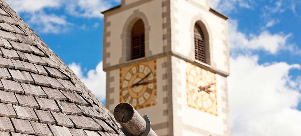 Der Kirchturm von St. Martin in Thurn