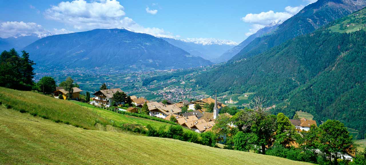 Das Panorama von Schenna, Meraner Land