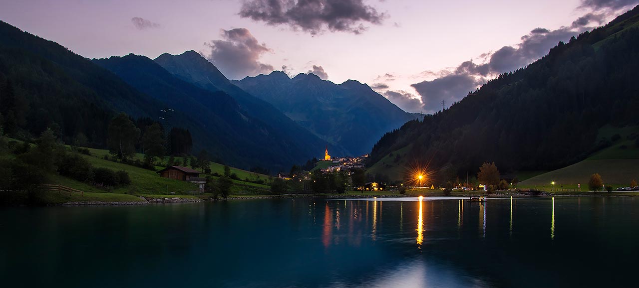 Mühlen bei Sonnenuntergang