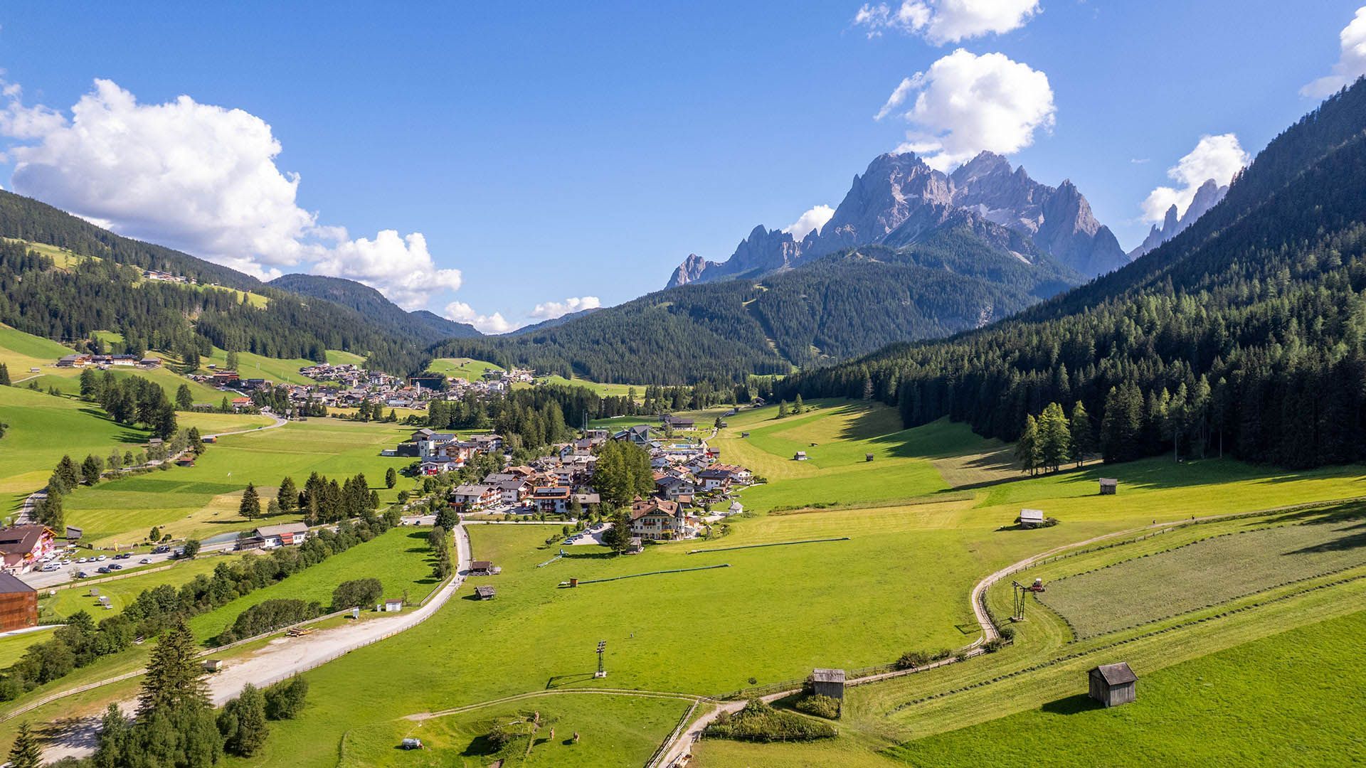 Hochpustertal und das Dorf Moos