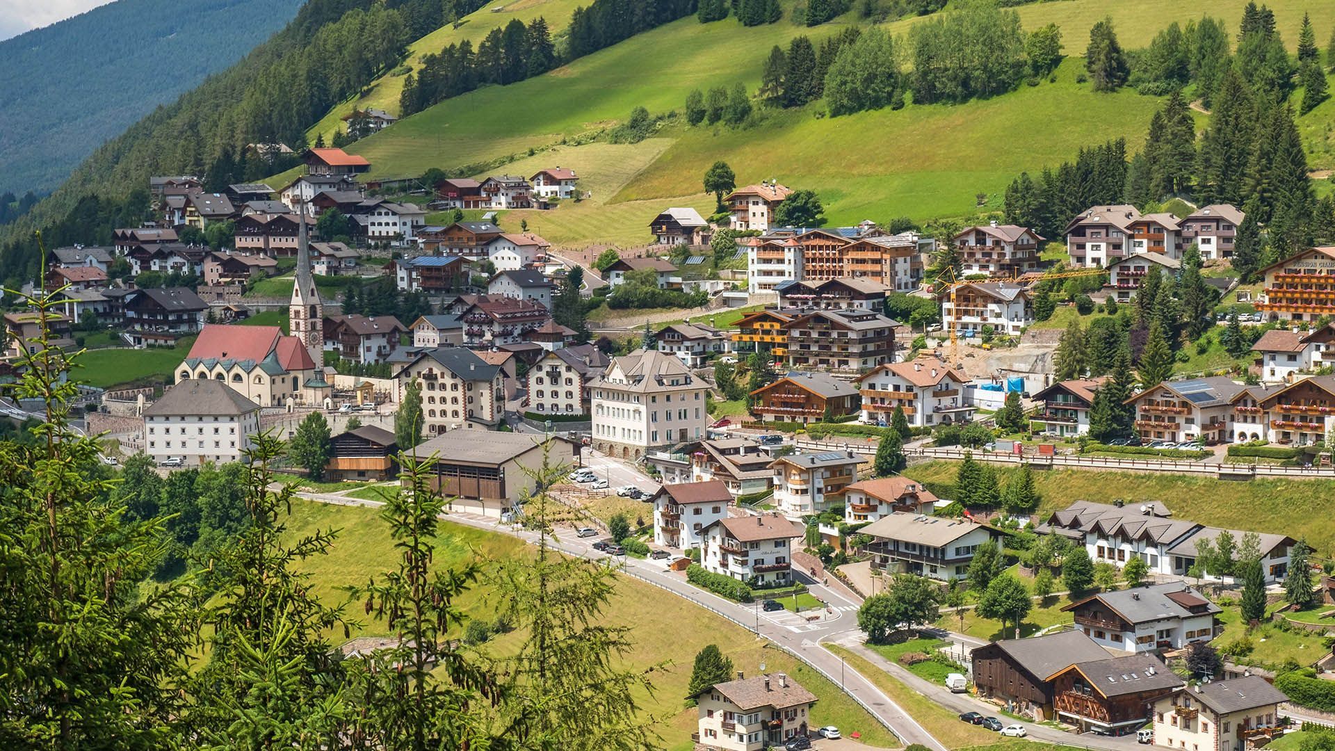 The church of Santa Cristina in Val Gardena