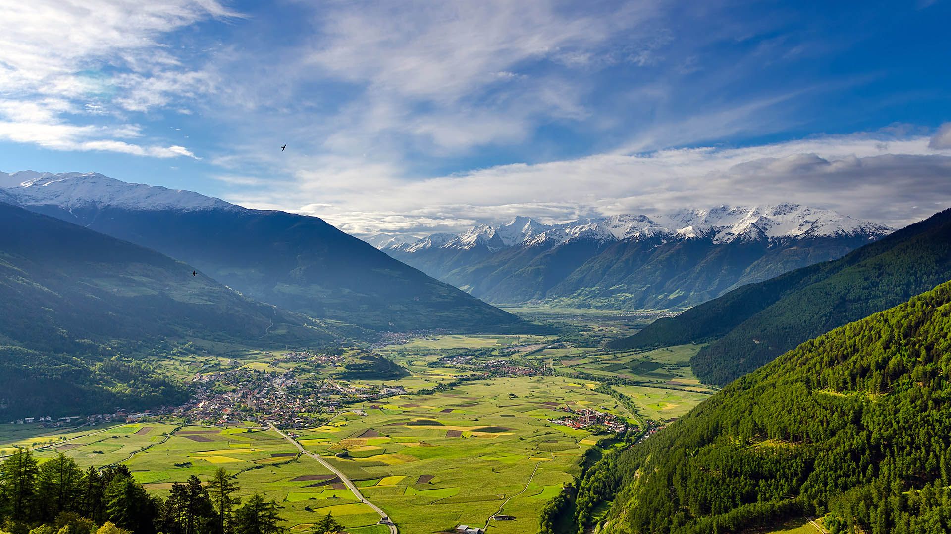 Panoramablick ins Vinschgau