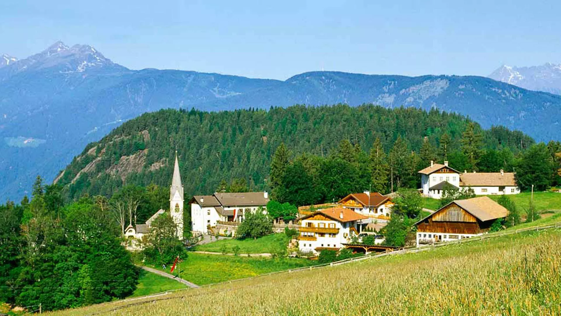 Panoramablick auf Hafling