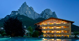 Wanderhotel Europa at Siusi near the Siusi Alps and the Sciliar